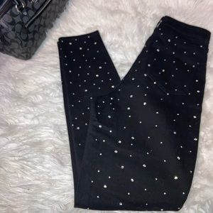 Bedazzled black jeans